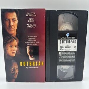 Outbreak VHS 1995 Dustin Hoffman Morgan Freeman Warner Home Video Thriller Movie